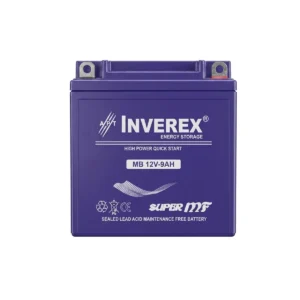 INVEREX MB 12v-9Ah Super MF Dry Battery For Yamaha Suzuki Honda Benelli